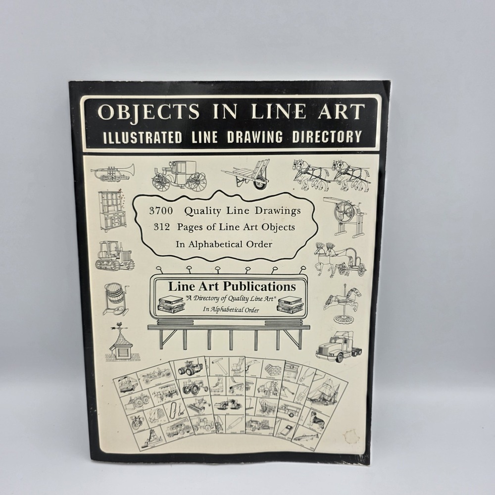 Vintage Objects In Line Art By Line Art Publications Illustrated Directory Book